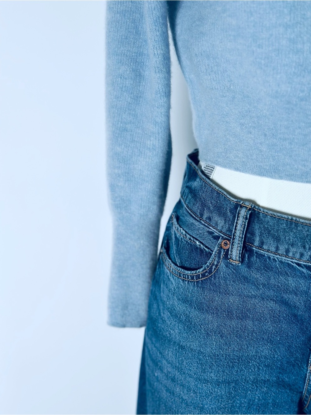 J.Crew Collection 100% Cashmere Cropped Cardigan Women’s XS Light Blue - Picture 4 of 13
